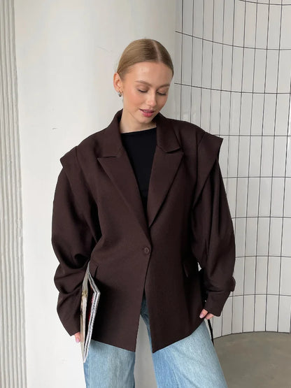 Women’s Lace-Up Blazer Outerwear | Casual Jacket | Office