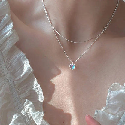 Women’s Jewelry Shiny Butterfly Layered Necklace | Elegant | Double Layer | Gift