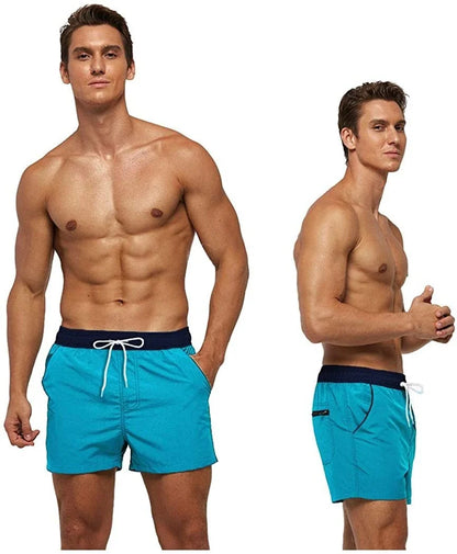 Men’s Quick-Dry Swim Shorts – Elastic Waist Surf & Beach Board Swimwear
