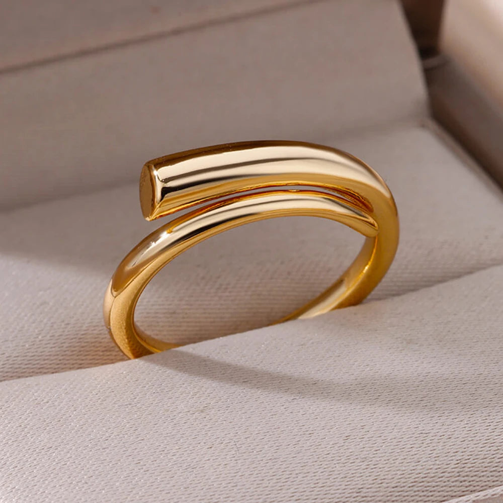 Women’s Jewelry Wide Open Ring | Statement | Gold Tone | Unisex