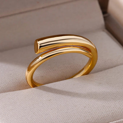 Women’s Jewelry Wide Open Ring | Statement | Gold Tone | Unisex