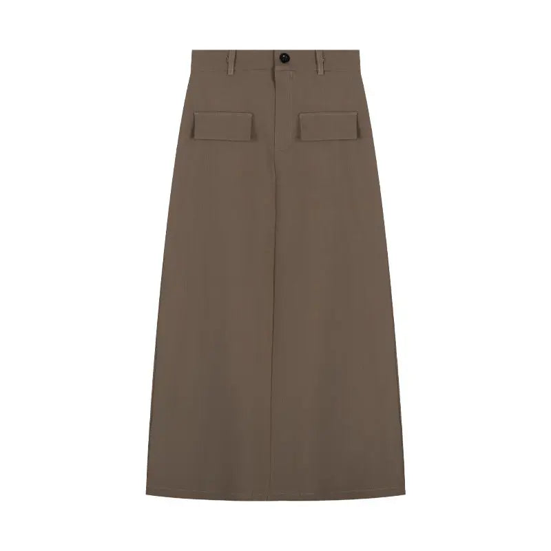 Women’s Retro High Waist Pencil Skirt Bottom – Slim Straight Long Skirt Autumn Style