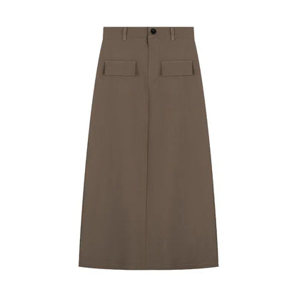 Women’s Retro High Waist Pencil Skirt Bottom – Slim Straight Long Skirt Autumn Style
