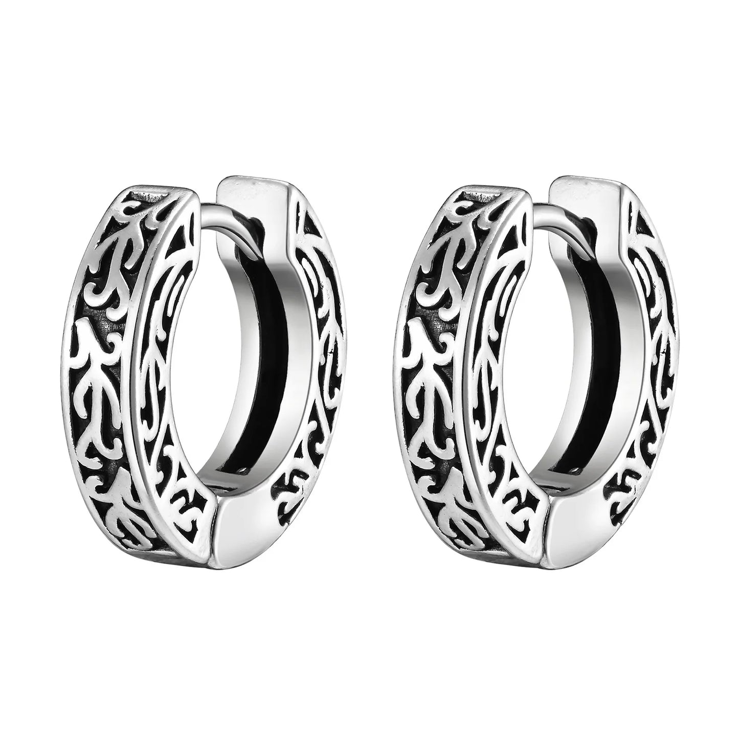 Men’s Stainless Steel Small Hoop Earrings – Anti-Allergy Punk Rock Huggies Jewelry