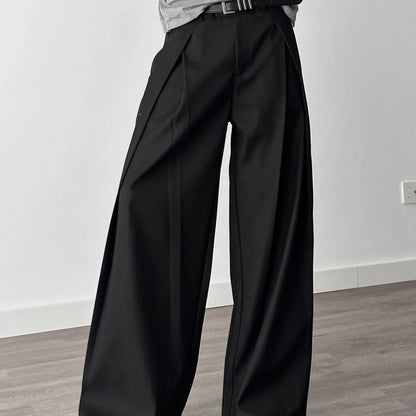 Men’s Wide Leg Pants Bottoms | Black | Oversized | Fashion
