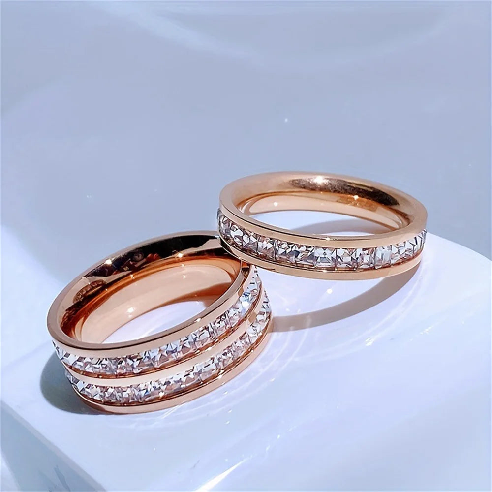 Women’s Jewelry Zircon Ring | Classic | Stainless Steel | Gift