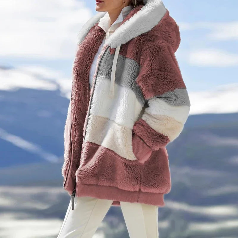 Women’s Hooded Outerwear | Casual | Plaid Puffer Jacket