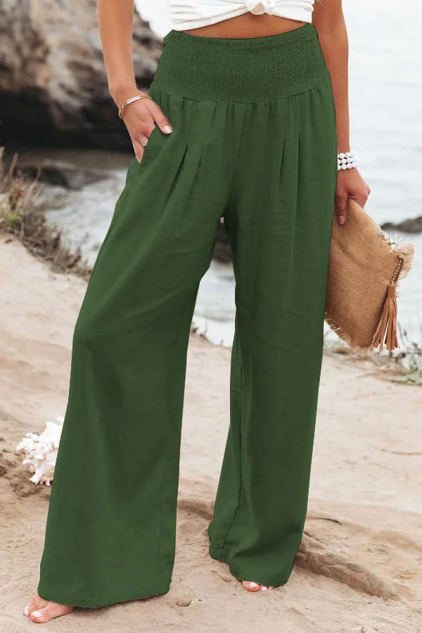 Women’s Casual Drawstring Bottom – Distressed Mid Waist Pants, Relaxed Everyday Street Style