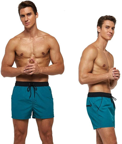 Men’s Quick-Dry Swim Shorts – Elastic Waist Surf & Beach Board Swimwear
