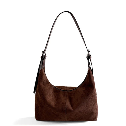 Women’s Shoulder Bag | Faux Suede | Large Capacity | Retro