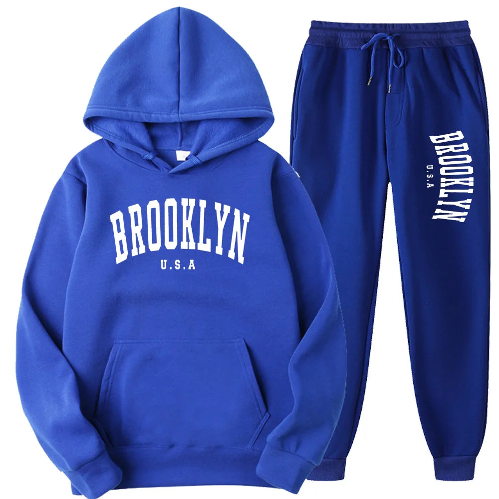 Men’s & Women’s Hoodie Casual Set – Autumn Winter