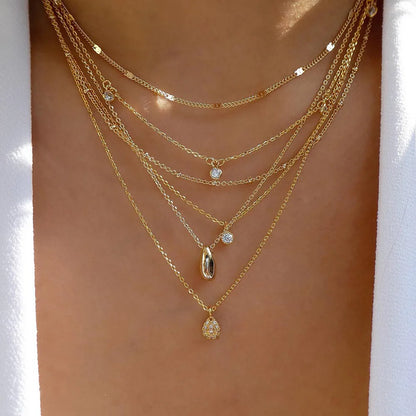 Women’s Jewelry Layered Disc Pendant Necklace | Vintage | Gold Tone | Trendy