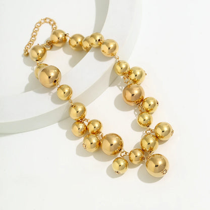 Women’s Jewelry Chunky Big Ball Bead Choker Necklace | Vintage | Grunge | Steampunk