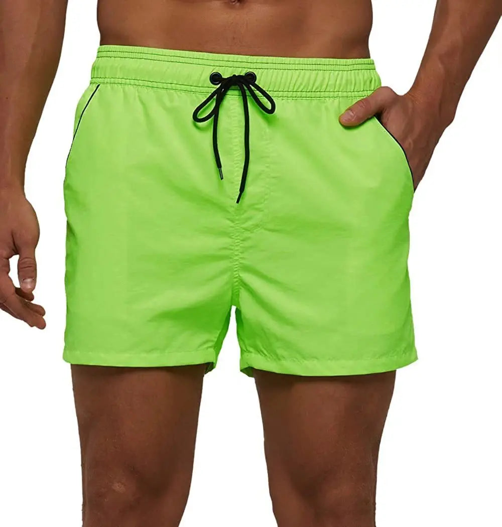 Men’s Quick-Dry Swim Shorts – Elastic Waist Surf & Beach Board Swimwear