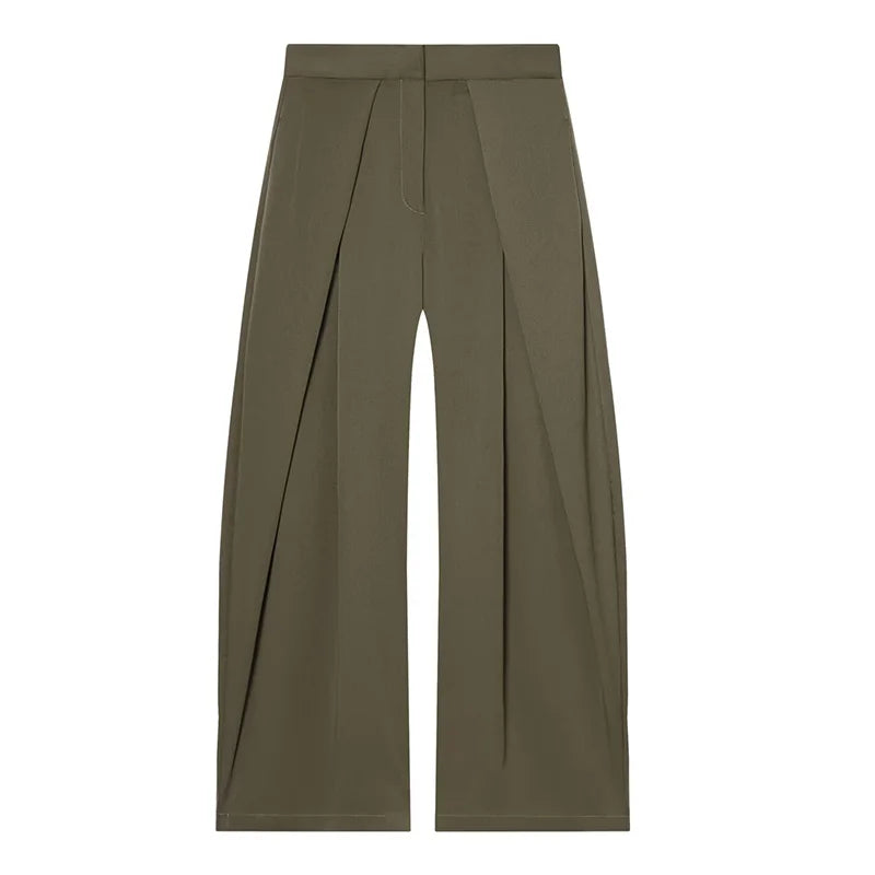 Women’s Wide Leg Pants Bottoms | Baggy | Pleated | Striped Elegant