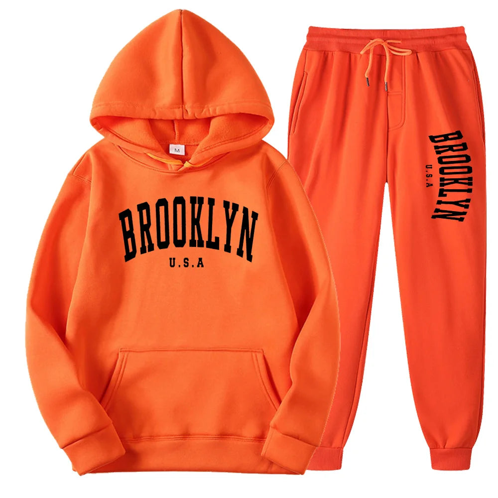 Men’s & Women’s Hoodie Casual Set – Autumn Winter