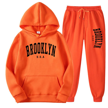 Men’s & Women’s Hoodie Casual Set – Autumn Winter