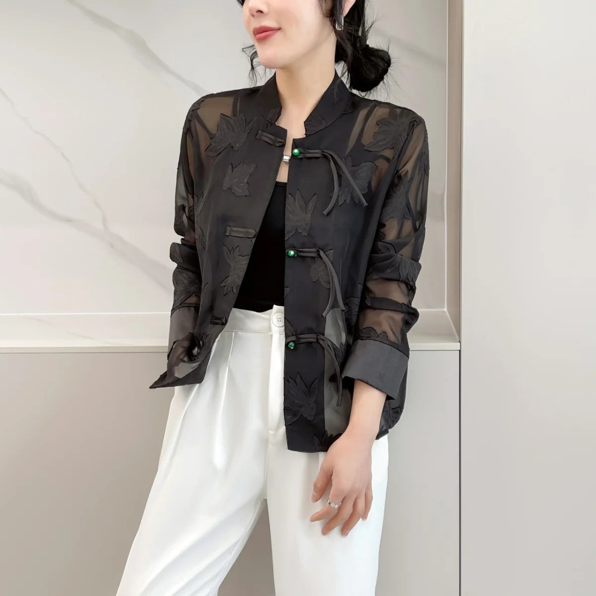 Women’s Sheer Jacket Style Outerwear