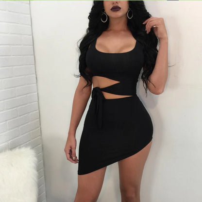 Women’s Spaghetti Strap Mini Dress – Sexy Backless Party Dress