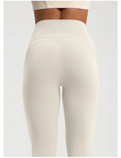 Women’s High-Waisted Yoga Pants – Waist-Cinching, Hip-Lifting Bell Bottom Fitness Leggings