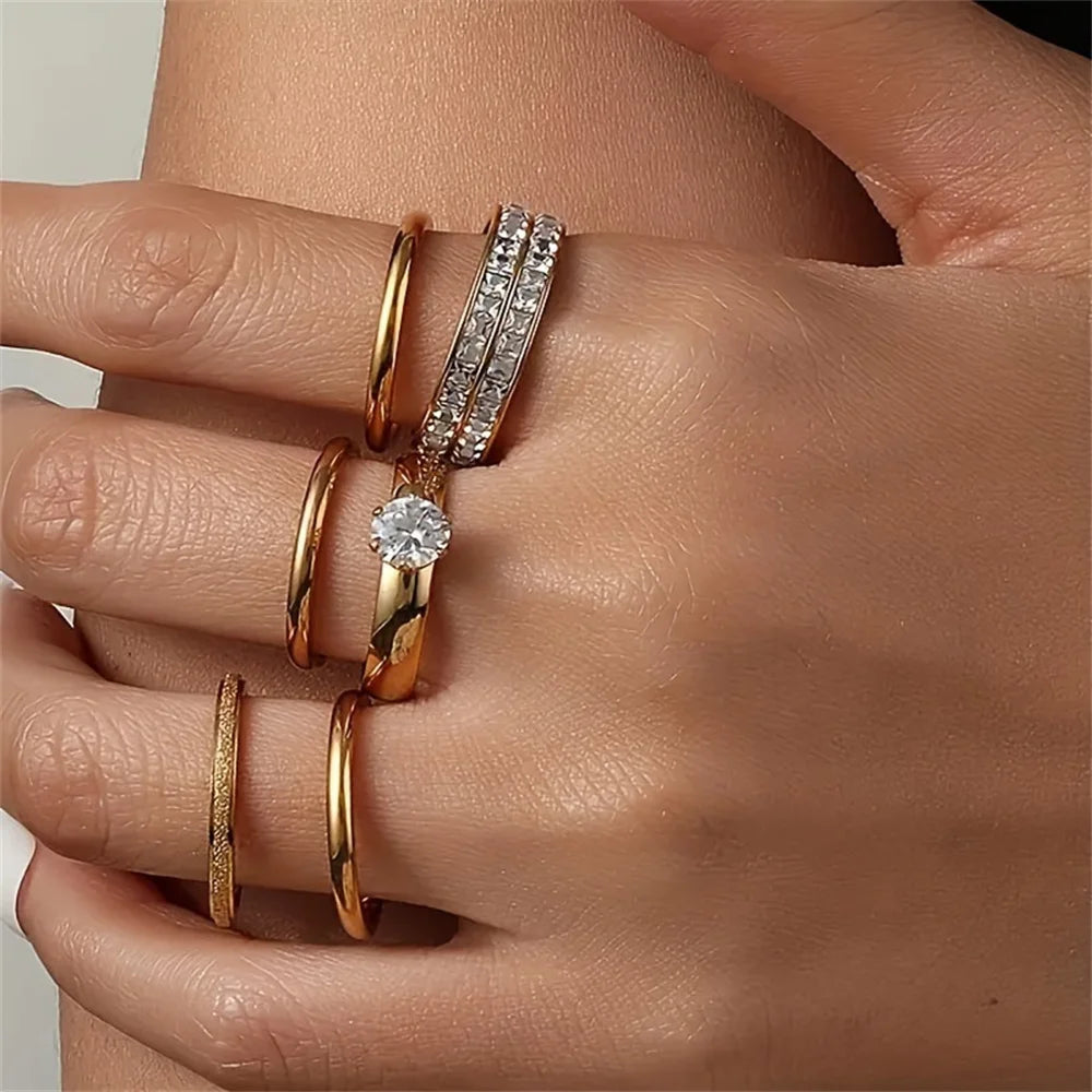 Women’s Jewelry Zircon Ring | Classic | Stainless Steel | Gift