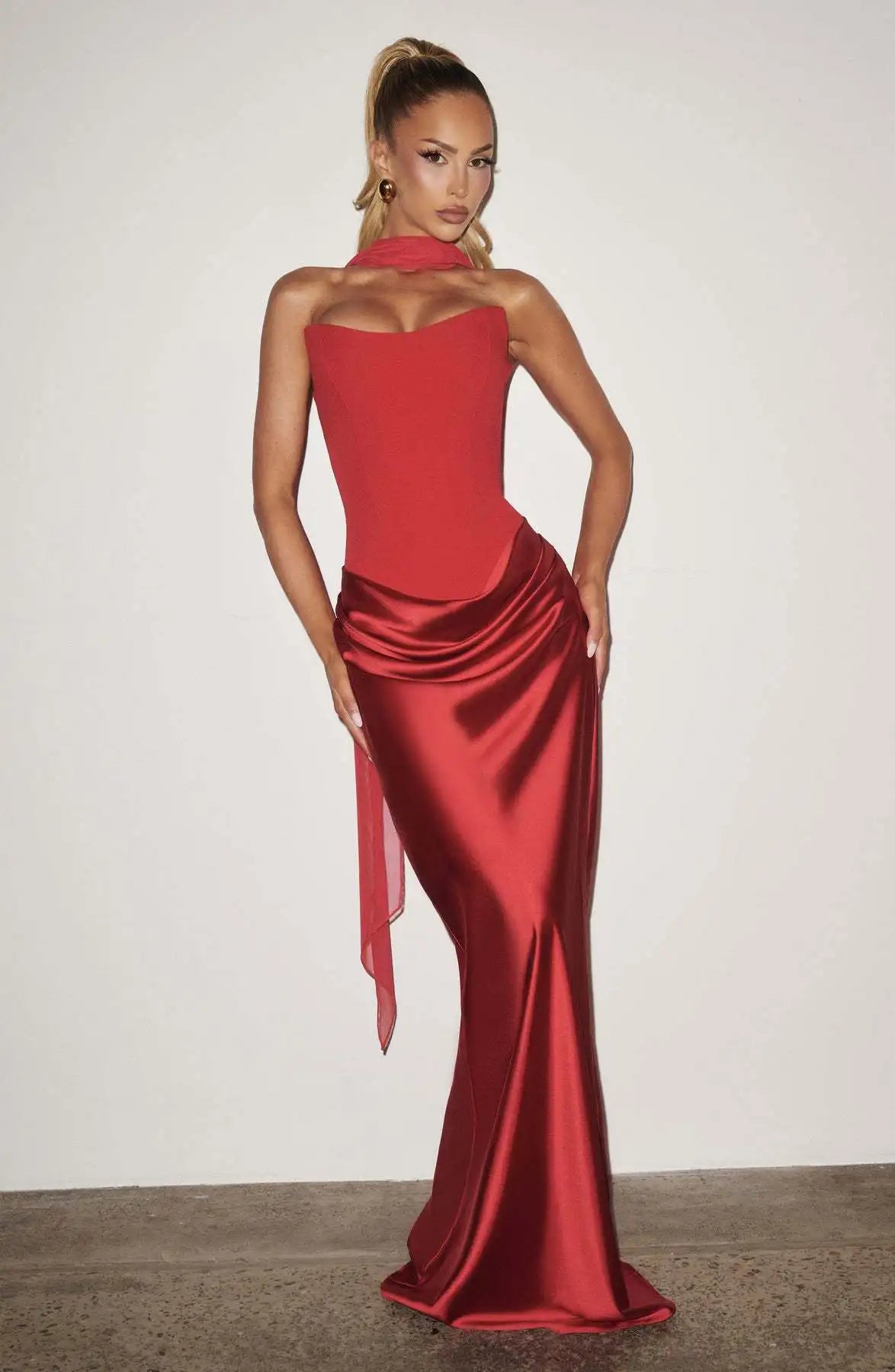 Women’s Maxi Dress | Strapless | Satin | Elegant
