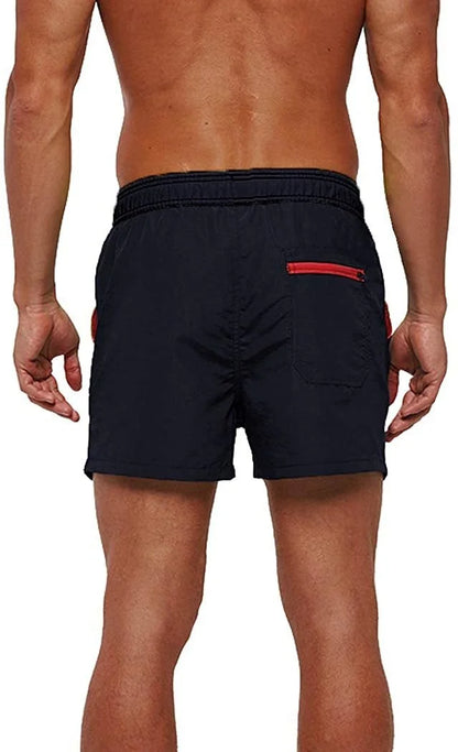 Men’s Quick-Dry Swim Shorts – Elastic Waist Surf & Beach Board Swimwear
