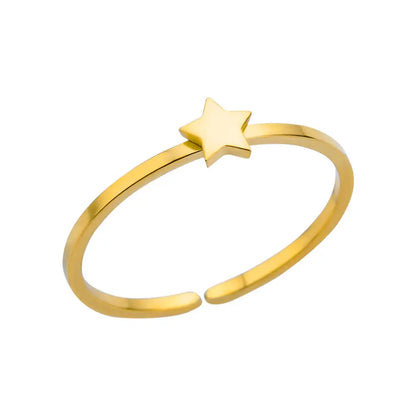 Women’s Jewelry Shell Star Open Ring | Trendy | Gold Tone