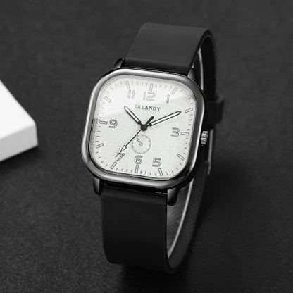 Women’s Square Dial Quartz Watch | Casual | Silicone Strap | Sporty