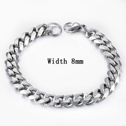 Men’s Stainless Steel Cuban Bracelet – Gold Color Hip Hop Punk Jewelry
