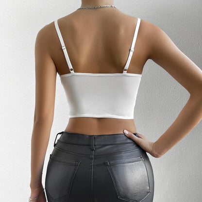 Women’s French Sexy Lace Underwire Crop Top | Fishbone Corset | Backless V-Neck Elegant Hottie Perspective Top