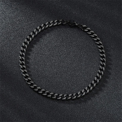 Men’s Hip Hop Stainless Steel Cuban Chain Bracelet – Gold Stainless Steel Unisex Jewelry