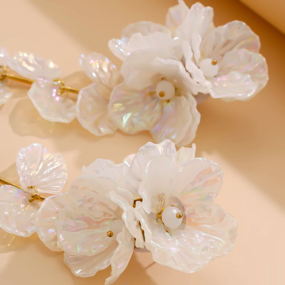 Women’s Jewelry Torque Chain Jewelry Set | Bridal | Elegant | White Flower