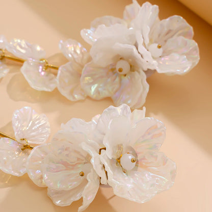 Women’s Jewelry Torque Chain Jewelry Set | Bridal | Elegant | White Flower