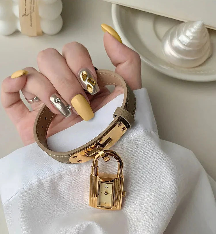 Women’s Lock Dial Quartz Watch | Light Luxury | Niche | Fashion