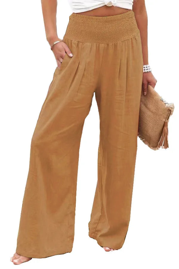Women’s Casual Drawstring Bottom – Distressed Mid Waist Pants, Relaxed Everyday Street Style