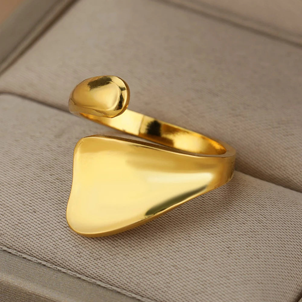 Women’s Jewelry Wide Open Ring | Statement | Gold Tone | Unisex