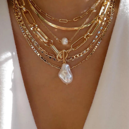Women’s Jewelry Boho Layered Crystal Pendant Necklace | Vintage | Gold Tone | Trendy