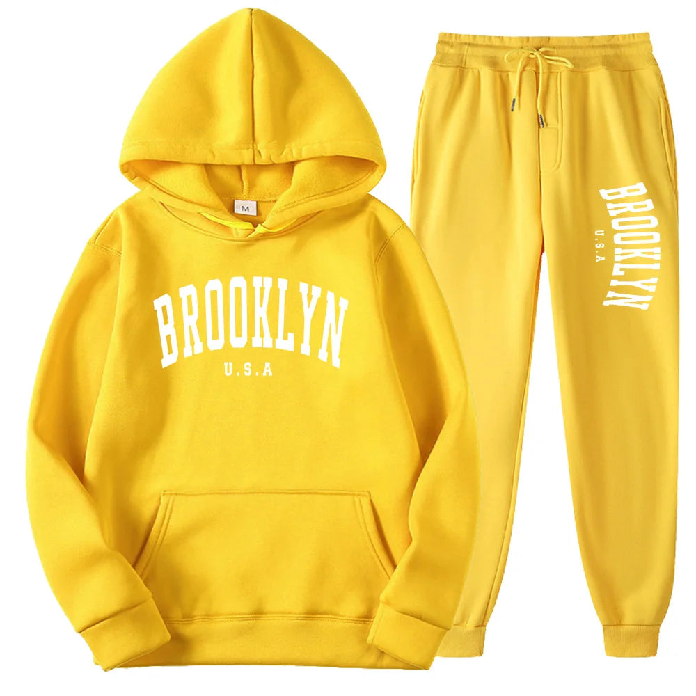 Men’s & Women’s Hoodie Casual Set – Autumn Winter
