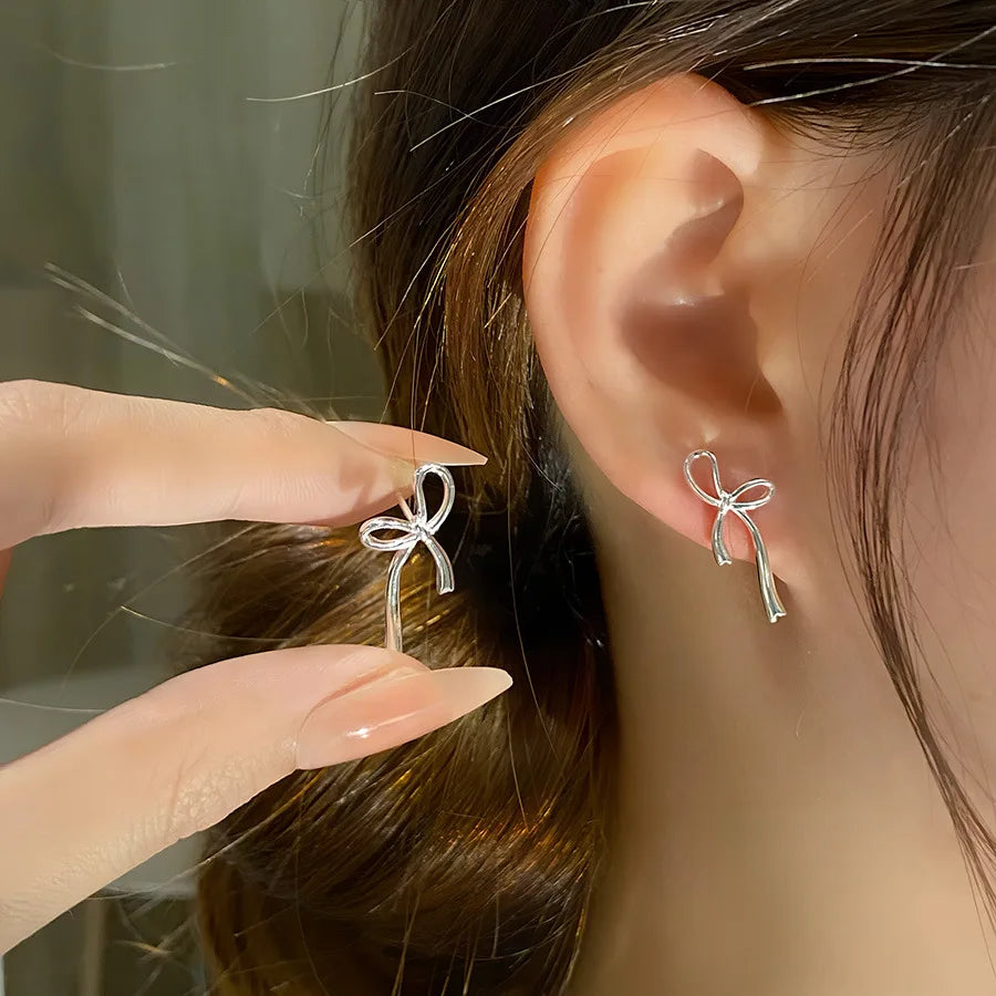 Women’s Jewelry Bow Knot Earrings Clip | Sweet | Ballet Style | Ribbon