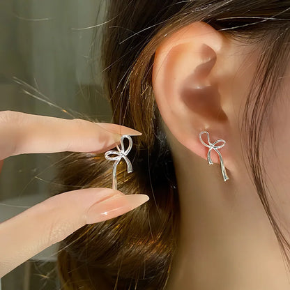 Women’s Jewelry Bow Knot Earrings Clip | Sweet | Ballet Style | Ribbon