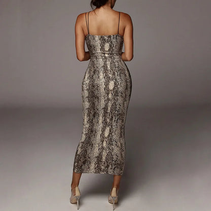 Women’s Leopard Maxi Dress – Sexy Summer Party & Evening Streetwear