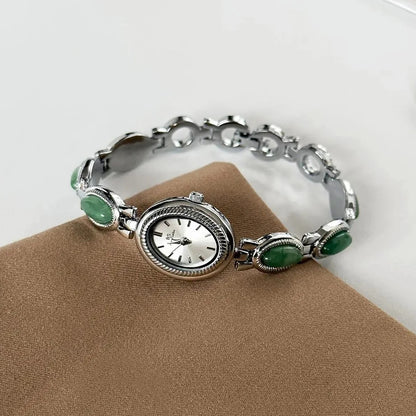 Women’s Gold Quartz Watch | Vintage | Brown Jade | Waterproof
