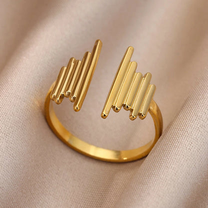 Women’s Jewelry Wide Open Ring | Statement | Gold Tone | Unisex
