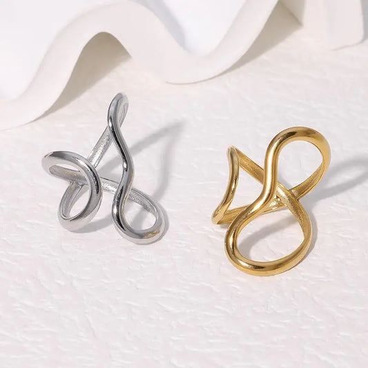 Women’s Jewelry Waterproof Open Ring | 18K Gold Plated | PVD | Trendy