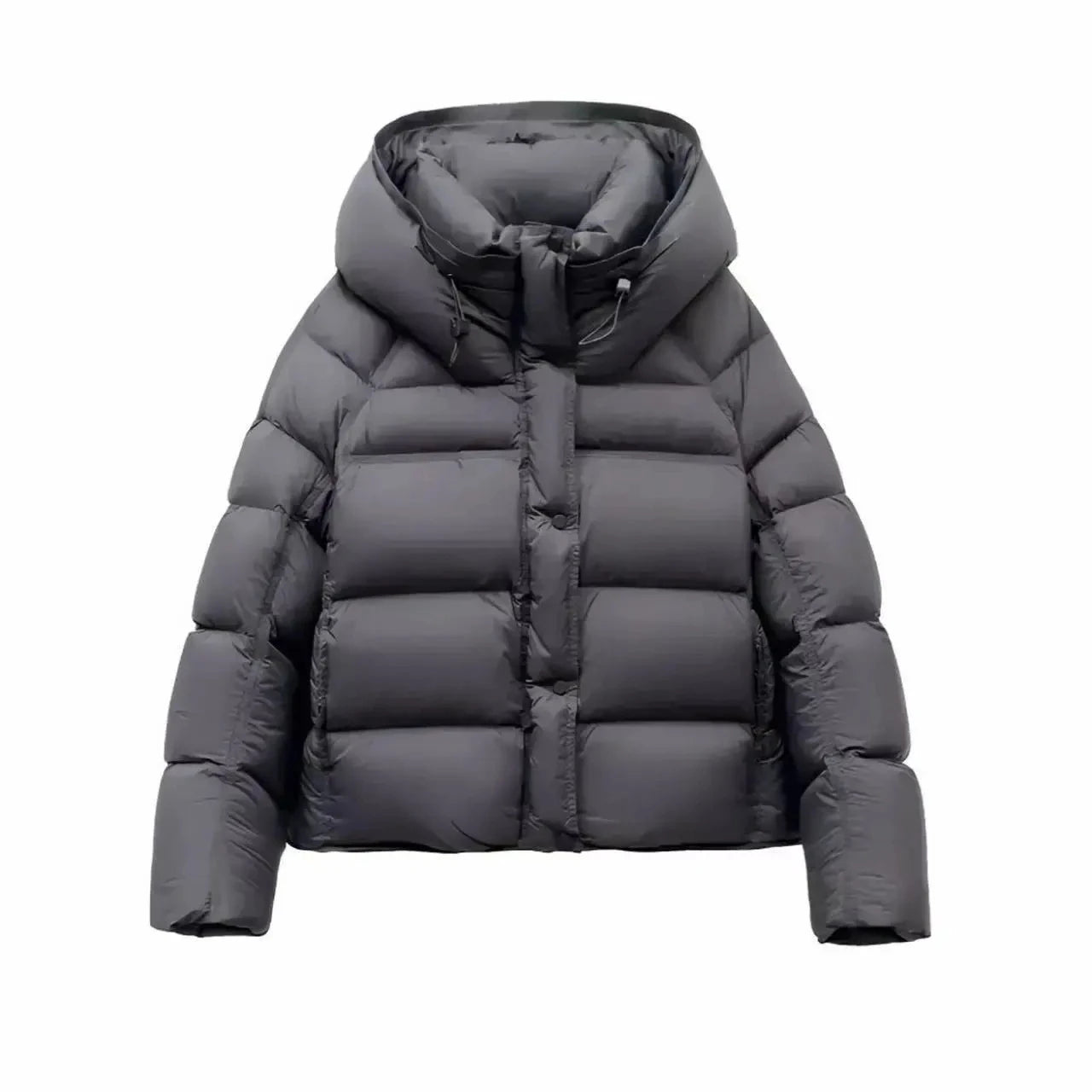Women’s Hooded Jacket Outerwear – Short Loose Cotton Puffer