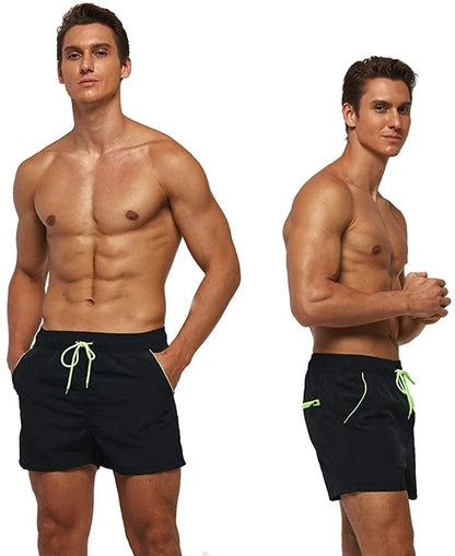 Men’s Quick-Dry Swim Shorts – Elastic Waist Surf & Beach Board Swimwear