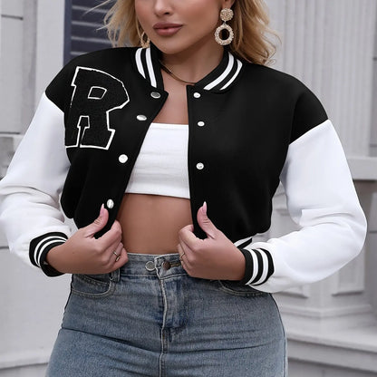 Women’s Crop Bomber Jacket Outerwear | Casual