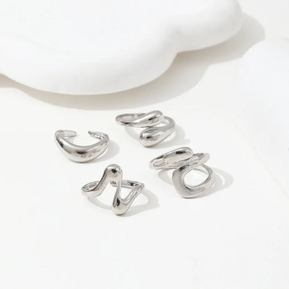 Women’s Jewelry Chunky Cuff Open Ring Set | Geometric | Adjustable | Statement