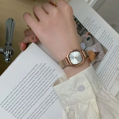 Women’s Gold Stainless Steel Watch – Elegant Luxury Quartz Wristwatch Gift